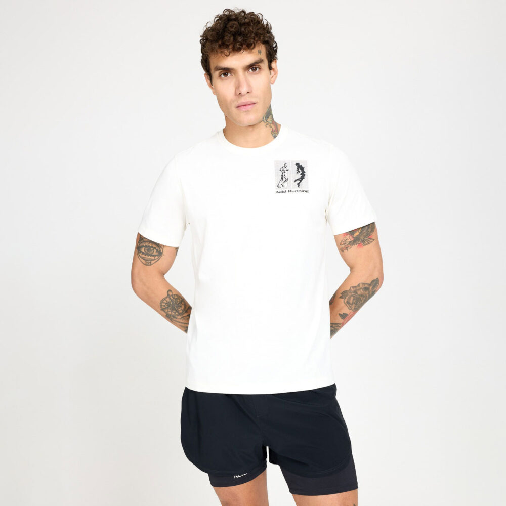 Acid Running Transcendent Runner Tee - Bone Acid Running Transcendent Runner Tee - Bone