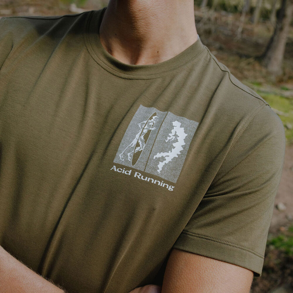 Acid Running Transcendent Runner Tee - Dark Olive Acid Running Transcendent Runner Tee - Dark Olive