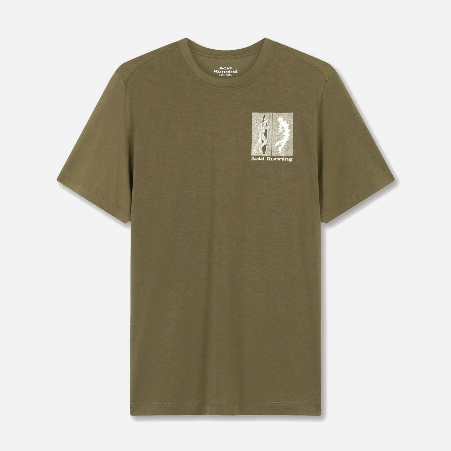 Acid Running Transcendent Runner Tee - Dark Olive