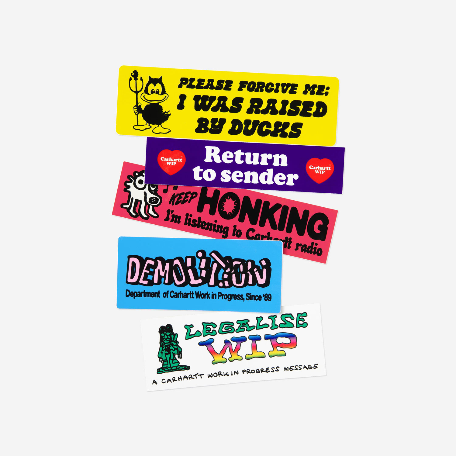 Carhartt WIP Bumper Sticker Pack - Multicolor