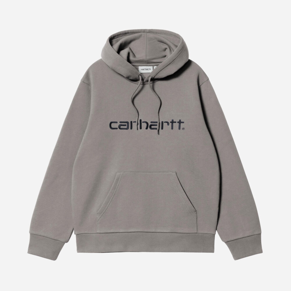 Carhartt WIP Carhartt Hoodie - Shady Grey/Dark Navy Carhartt WIP Carhartt Hoodie - Shady Grey/Dark Navy