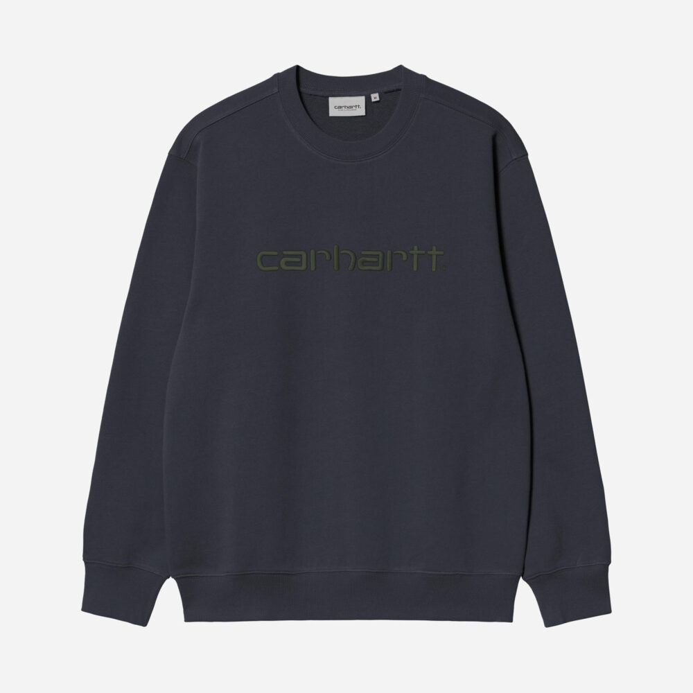 Carhartt WIP Carhartt Sweatshirt - Dark Navy/Dark Scarab Carhartt WIP Carhartt Sweatshirt - Dark Navy/Dark Scarab