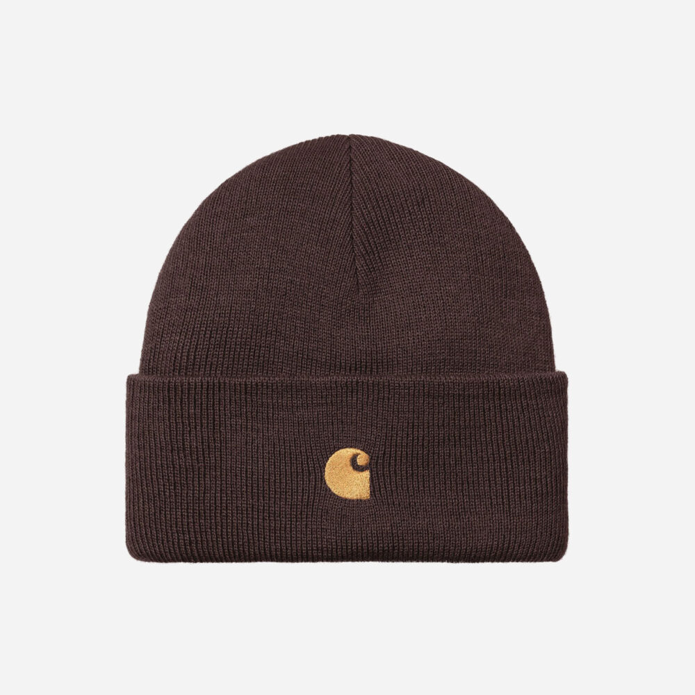 Carhartt WIP Chase Beanie - Palisander/Gold Carhartt WIP Chase Beanie - Palisander/Gold