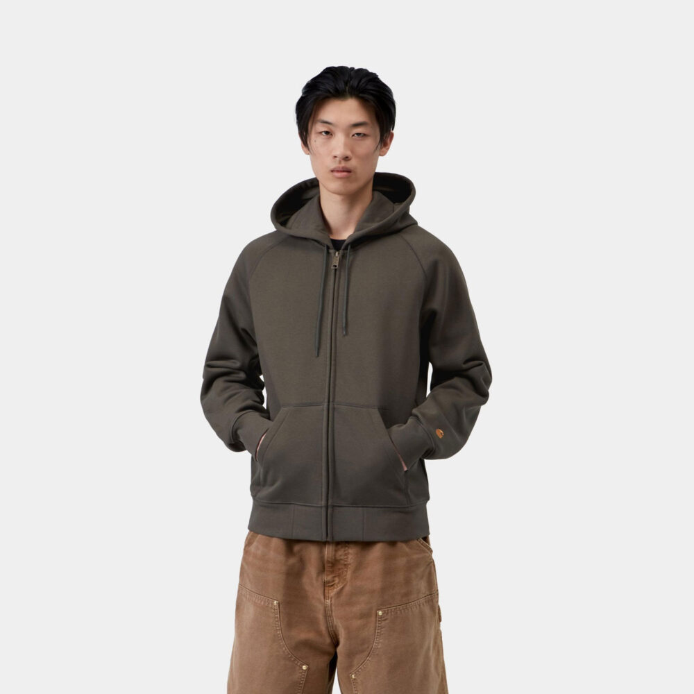 Carhartt WIP Chase Hoodie - Shungite/Gold