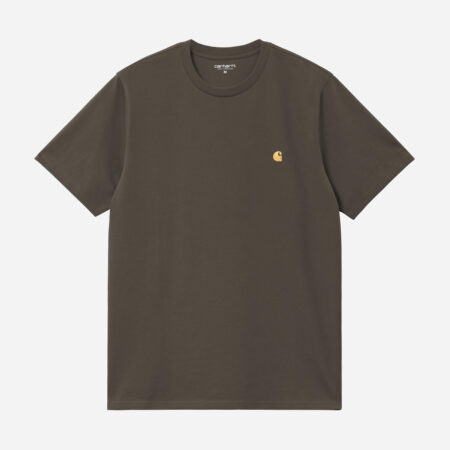Carhartt WIP Chase Tee - Shungite/Gold