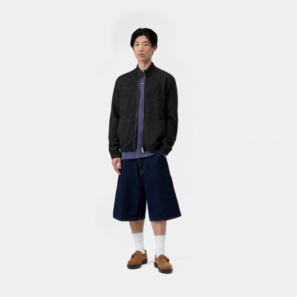 Carhartt WIP Curtis Zip Knit - Tangled Black