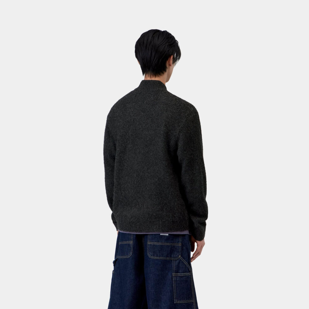 Carhartt WIP Curtis Zip Knit - Tangled Black Carhartt WIP Curtis Zip Knit - Tangled Black