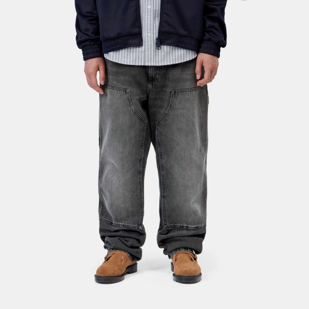 Carhartt WIP Double Knee Denim Pant - Black Marble Used Wash Carhartt WIP Double Knee Denim Pant - Black Marble Used Wash