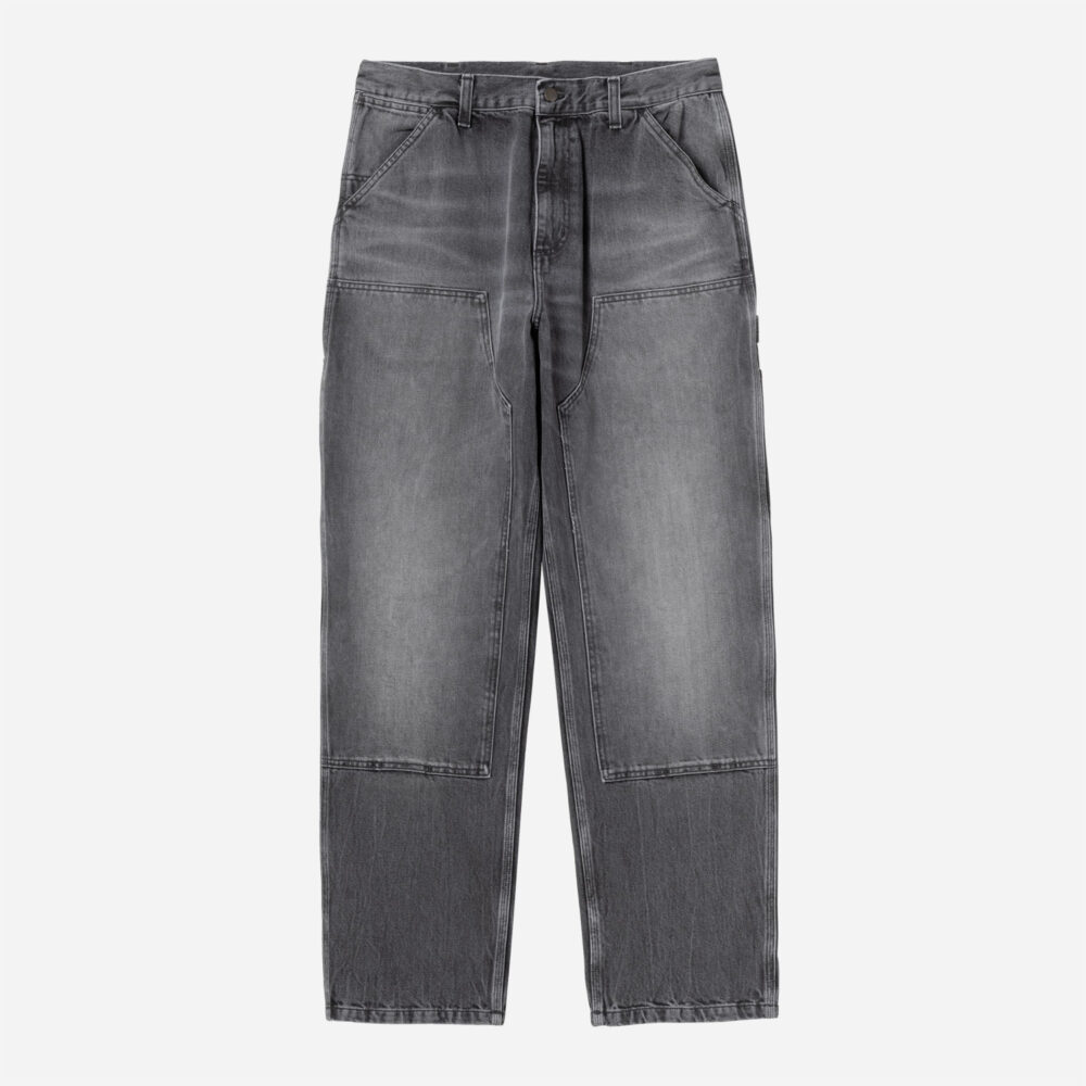 Carhartt WIP Double Knee Denim Pant - Black Marble Used Wash Carhartt WIP Double Knee Denim Pant - Black Marble Used Wash