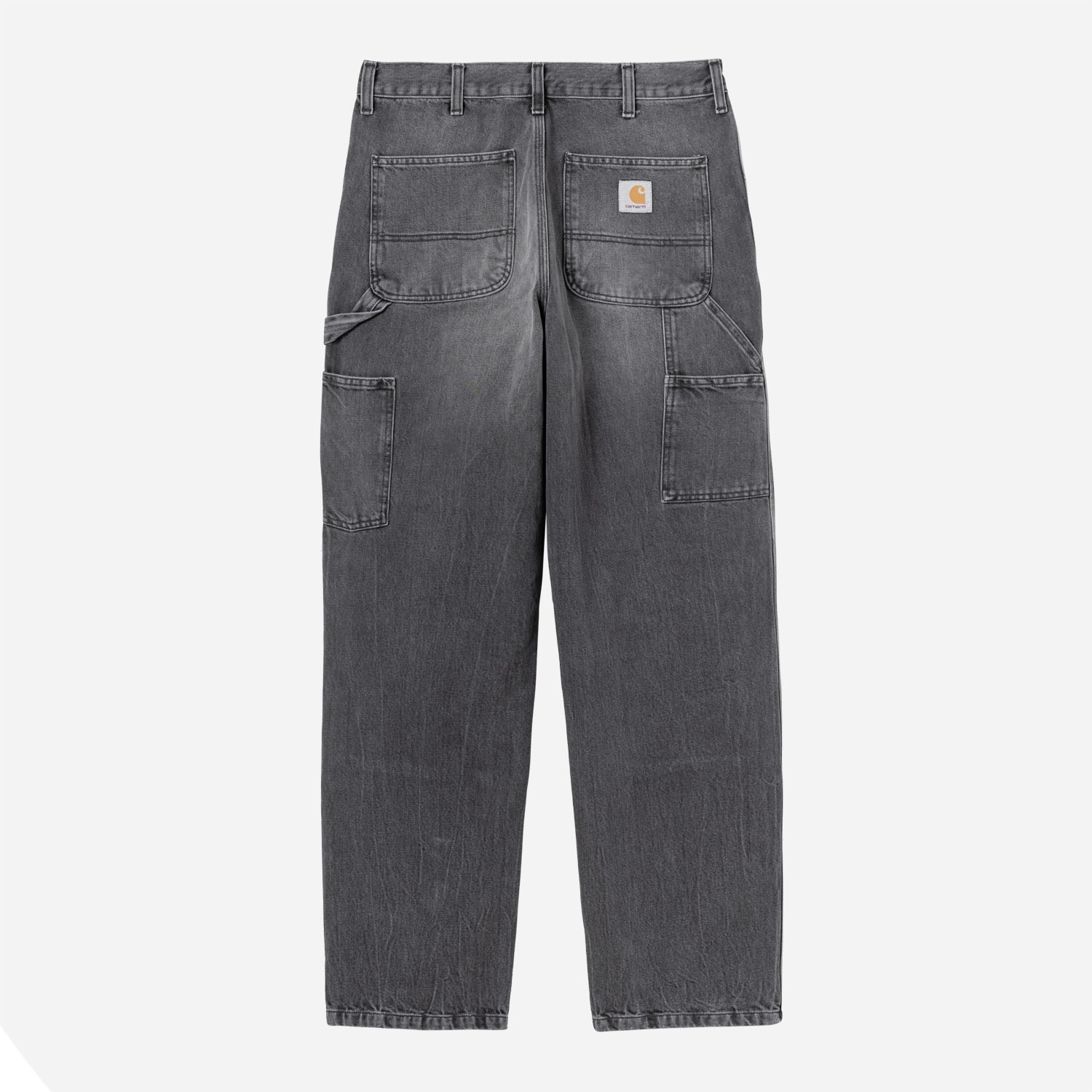 Carhartt WIP Double Knee Denim Pant - Black Marble Used Wash