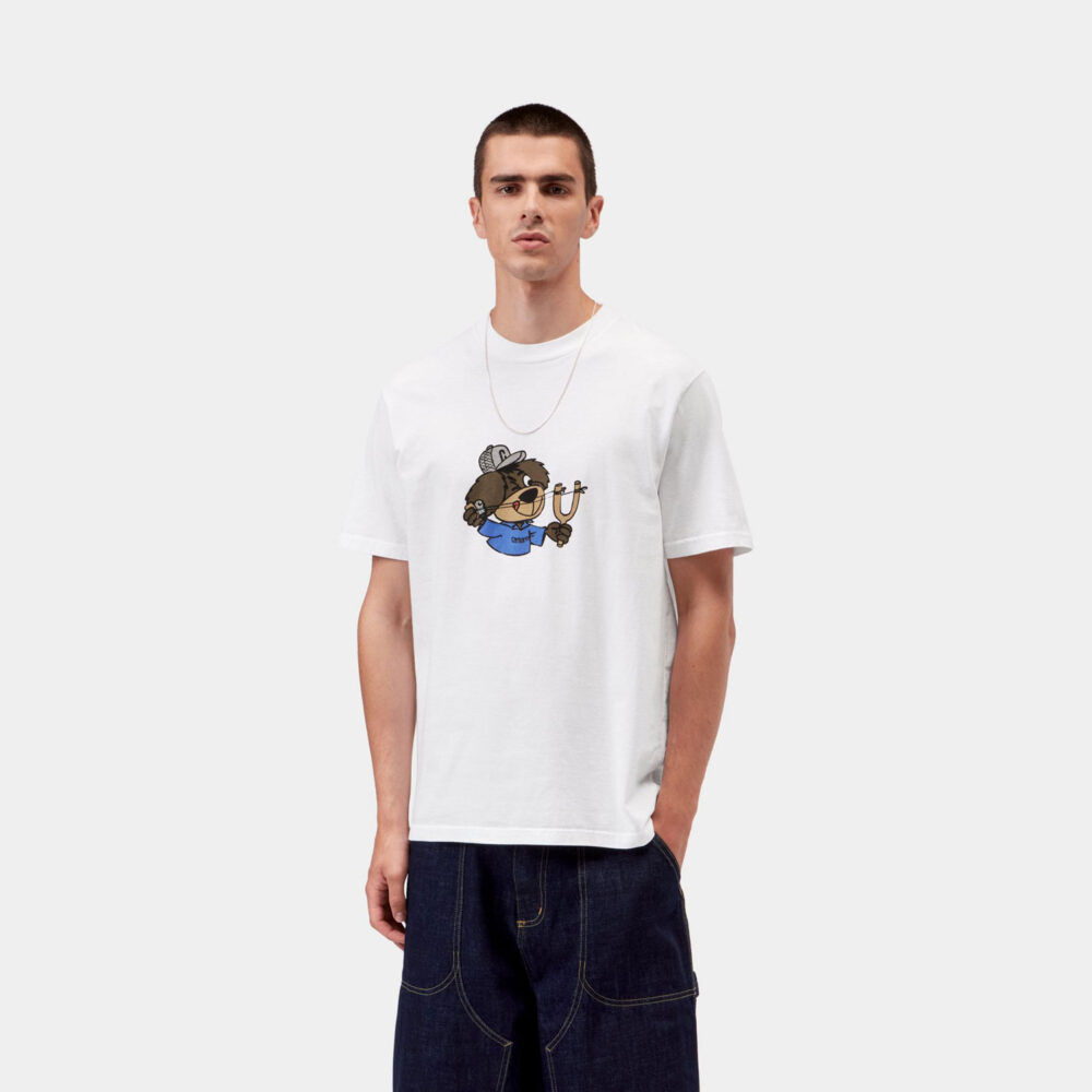 Carhartt WIP Slingshot Tee - White Heavy Enzyme Wash Carhartt WIP Slingshot Tee - White Heavy Enzyme Wash