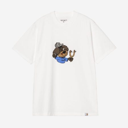 Carhartt WIP Slingshot Tee - White Heavy Enzyme Wash