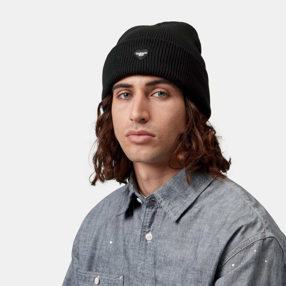 Carhartt WIP Small Heart Beanie - Black