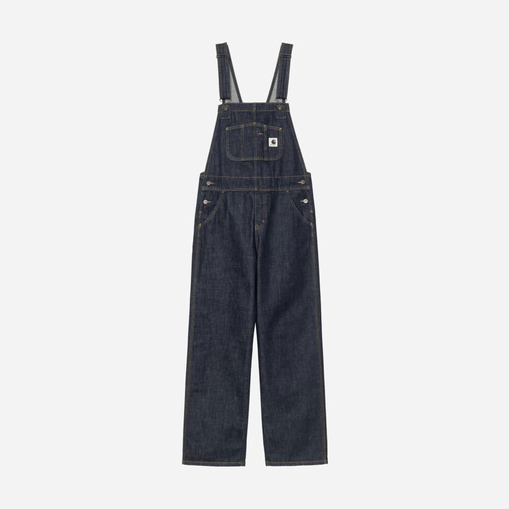 Carhartt WIP Women's Bib Straight Denim Overall - Blue Rinsed Carhartt WIP Women's Bib Straight Denim Overall - Blue Rinsed