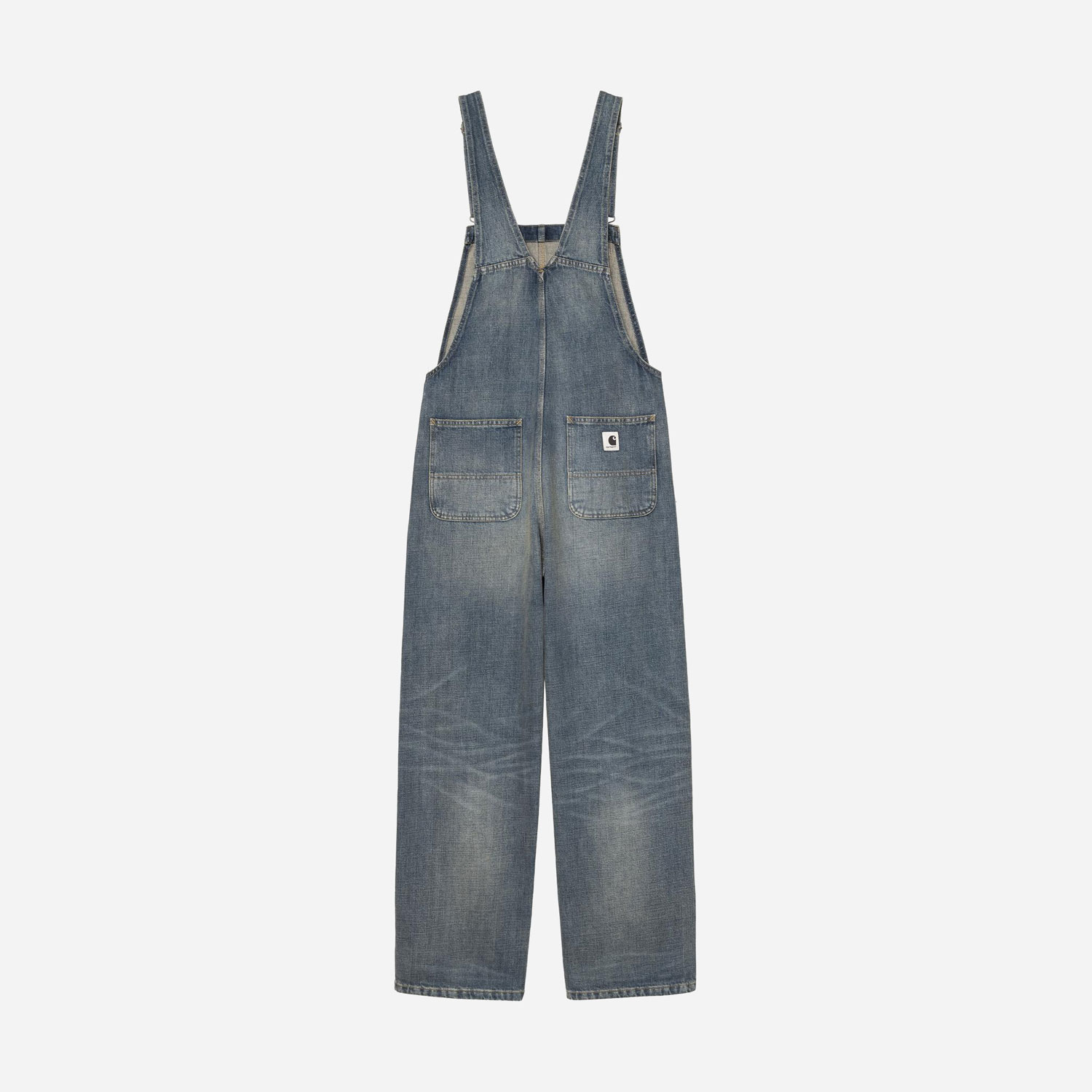 Carhartt WIP Women's Bib Straight Denim Overall - Blue Worn Used Wash