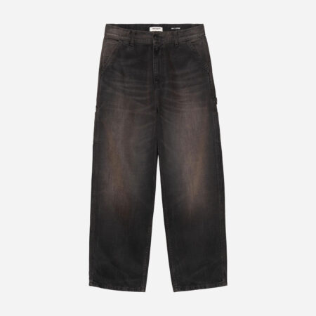 Carhartt WIP Women's Brandon Single Knee Denim Pant - Black Tobacco Used Wash