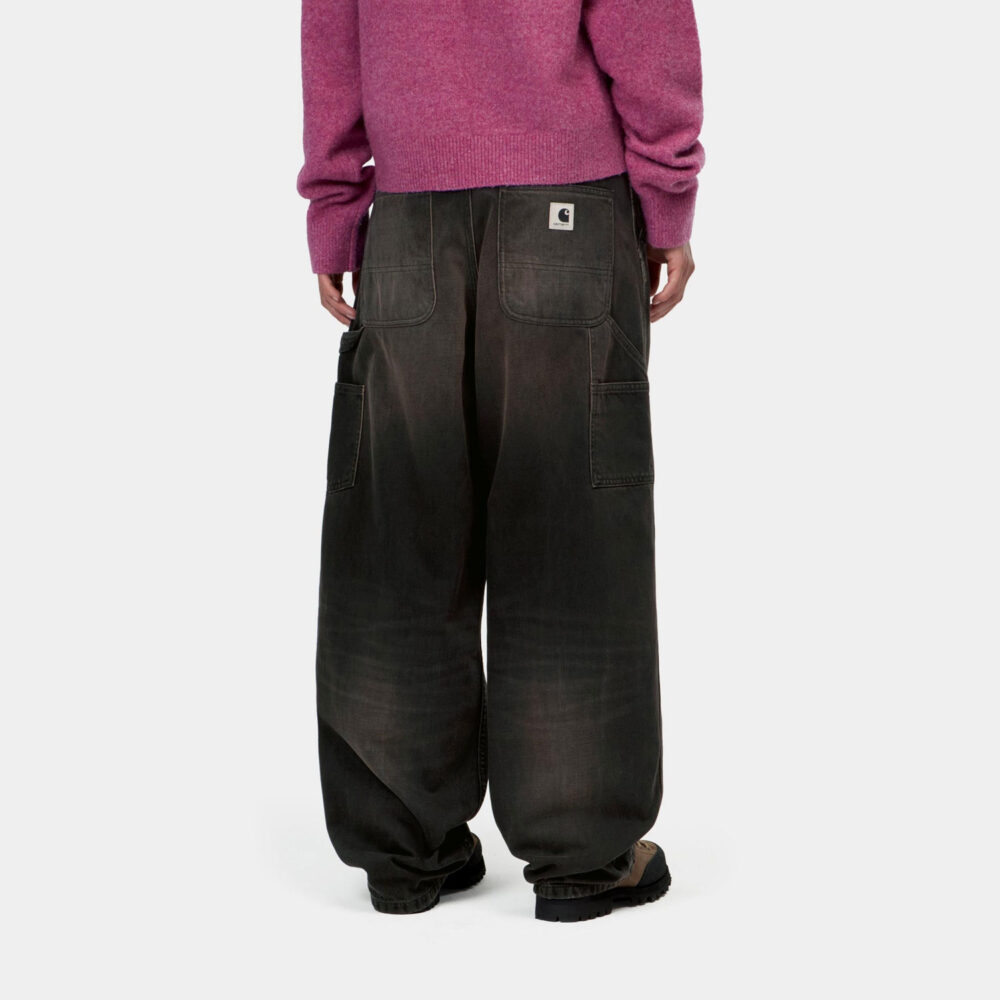 Carhartt WIP Women's Brandon Single Knee Denim Pant - Black Tobacco Used Wash