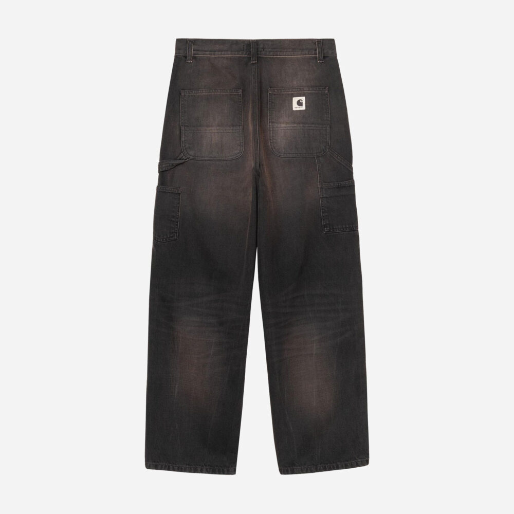 Carhartt WIP Women's Brandon Single Knee Denim Pant - Black Tobacco Used Wash