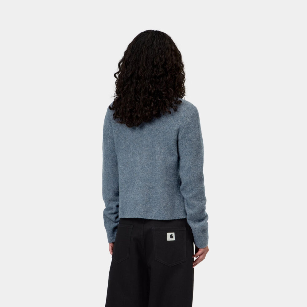 Carhartt WIP Women's Curtis Knitted Sweater - Tangled Shady Blue Carhartt WIP Women's Curtis Knitted Sweater - Tangled Shady Blue