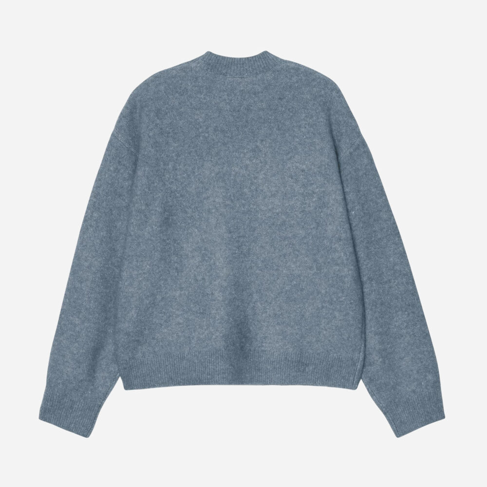 Carhartt WIP Women's Curtis Knitted Sweater - Tangled Shady Blue Carhartt WIP Women's Curtis Knitted Sweater - Tangled Shady Blue