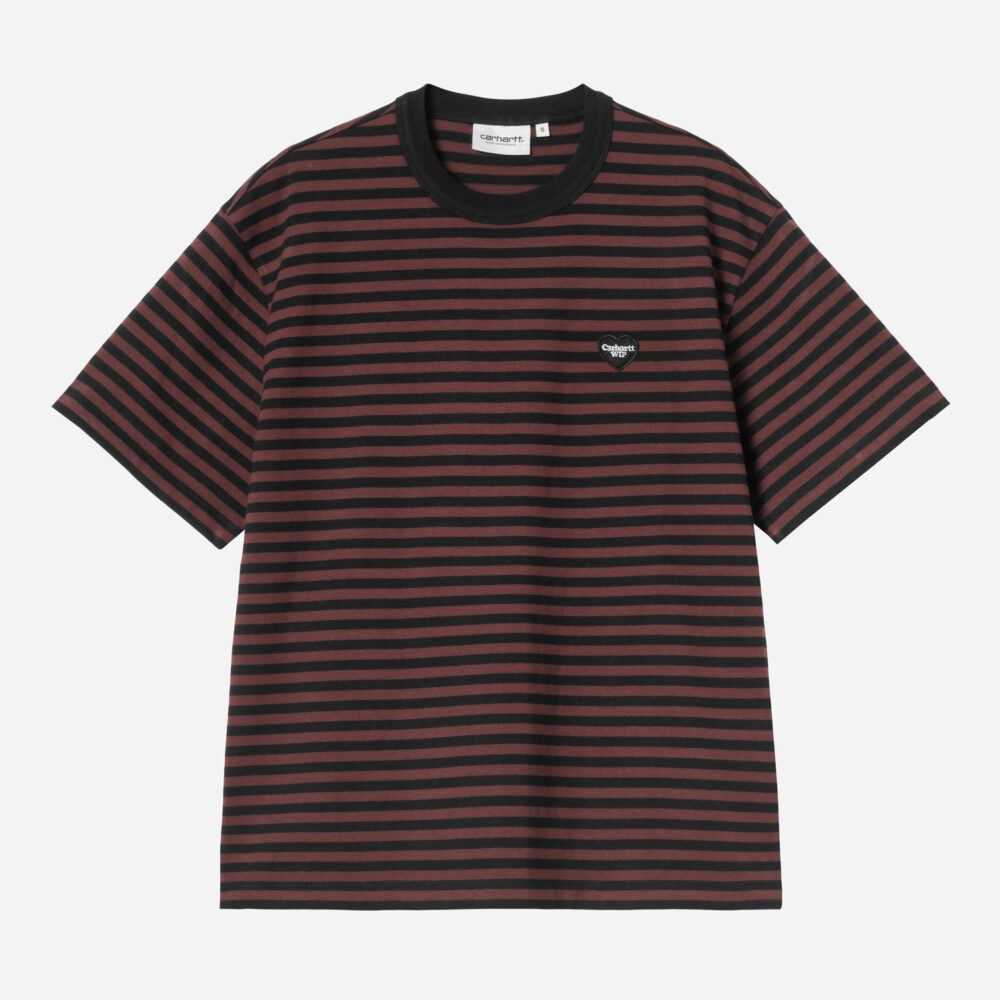 Carhartt WIP Women's Essy Tee - Essy Stripe/Black/Amarone
