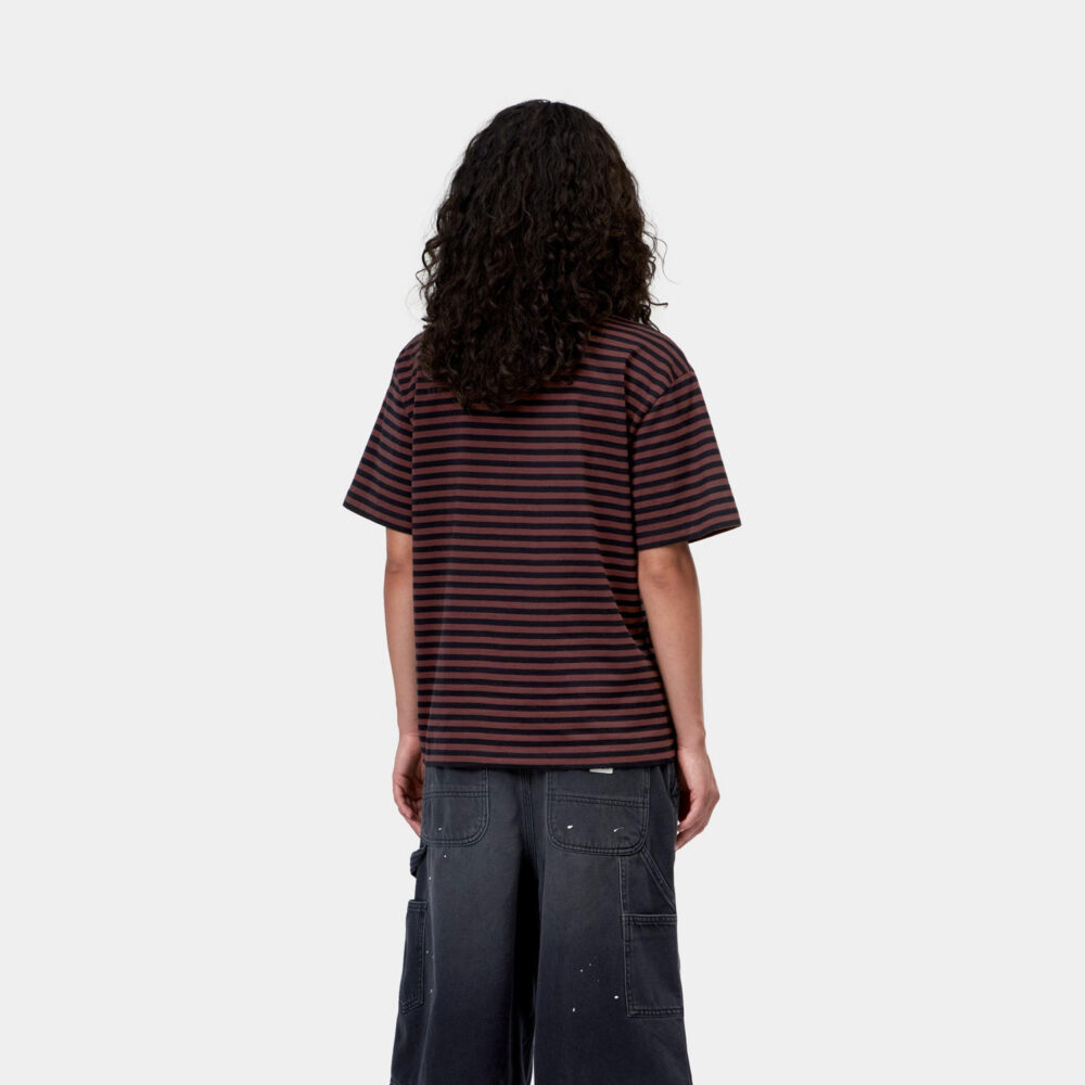Carhartt WIP Women's Essy Tee - Essy Stripe/Black/Amarone