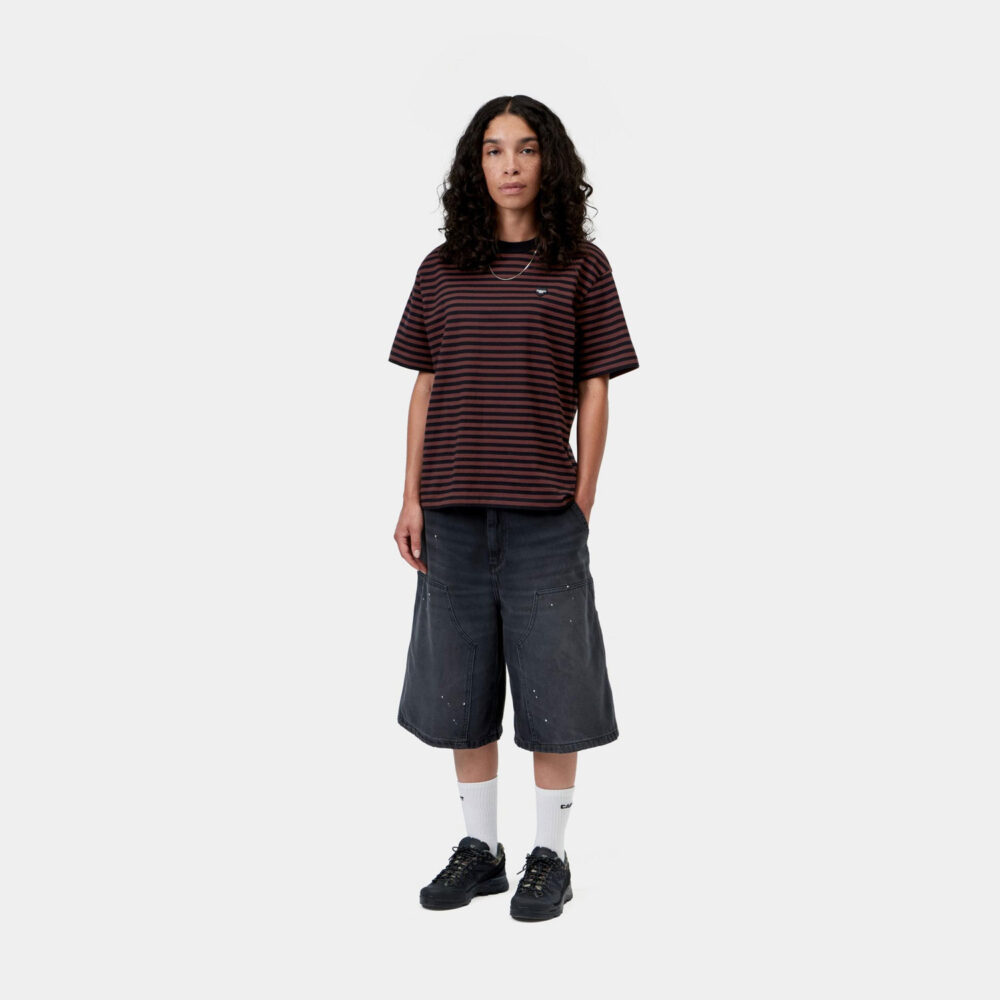 Carhartt WIP Women's Essy Tee - Essy Stripe/Black/Amarone