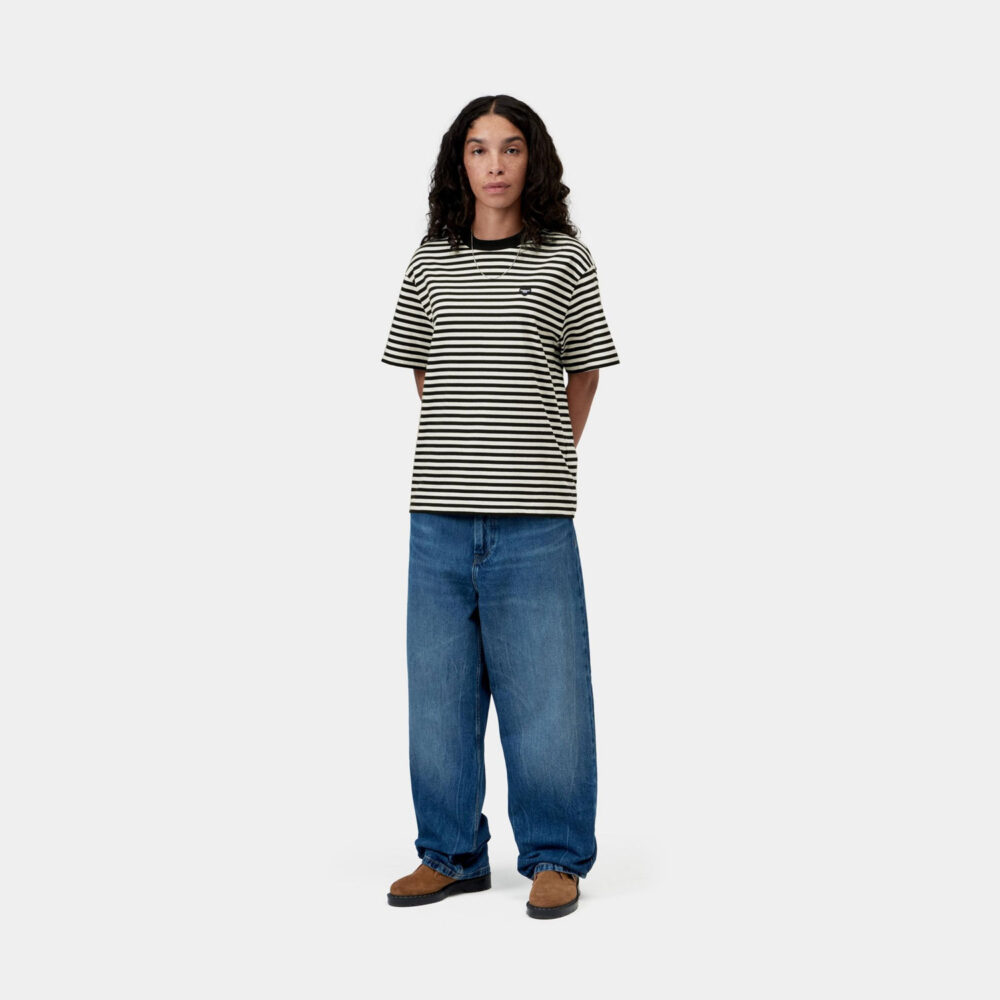 Carhartt WIP Women's Essy Tee - Essy Stripe/Black/Wax