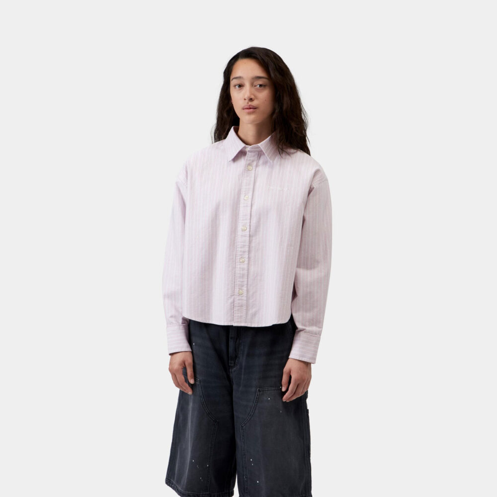 Carhartt WIP Women's Kanan Shirt - Kanan Stripe/Hortensia Carhartt WIP Women's Kanan Shirt - Kanan Stripe/Hortensia