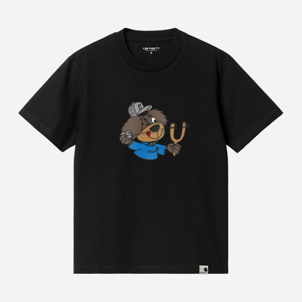 Carhartt WIP Women's Slingshot Tee - Black Heavy Stone Wash Carhartt WIP Women's Slingshot Tee - Black Heavy Stone Wash