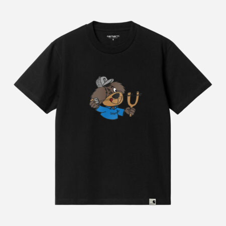 Carhartt WIP Women's Slingshot Tee - Black Heavy Stone Wash Carhartt WIP Women's Slingshot Tee - Black Heavy Stone Wash