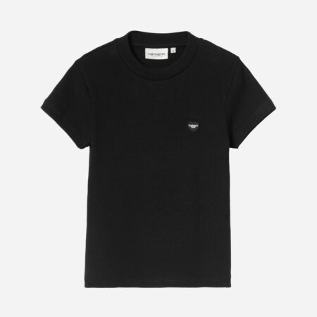Carhartt WIP Women's Small Heart Patch Tee - Black/Black Carhartt WIP Women's Small Heart Patch Tee - Black/Black