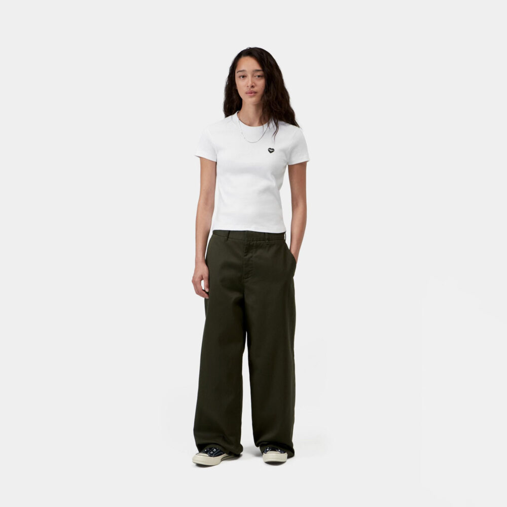 Carhartt WIP Women's Small Heart Patch Tee - White/Black