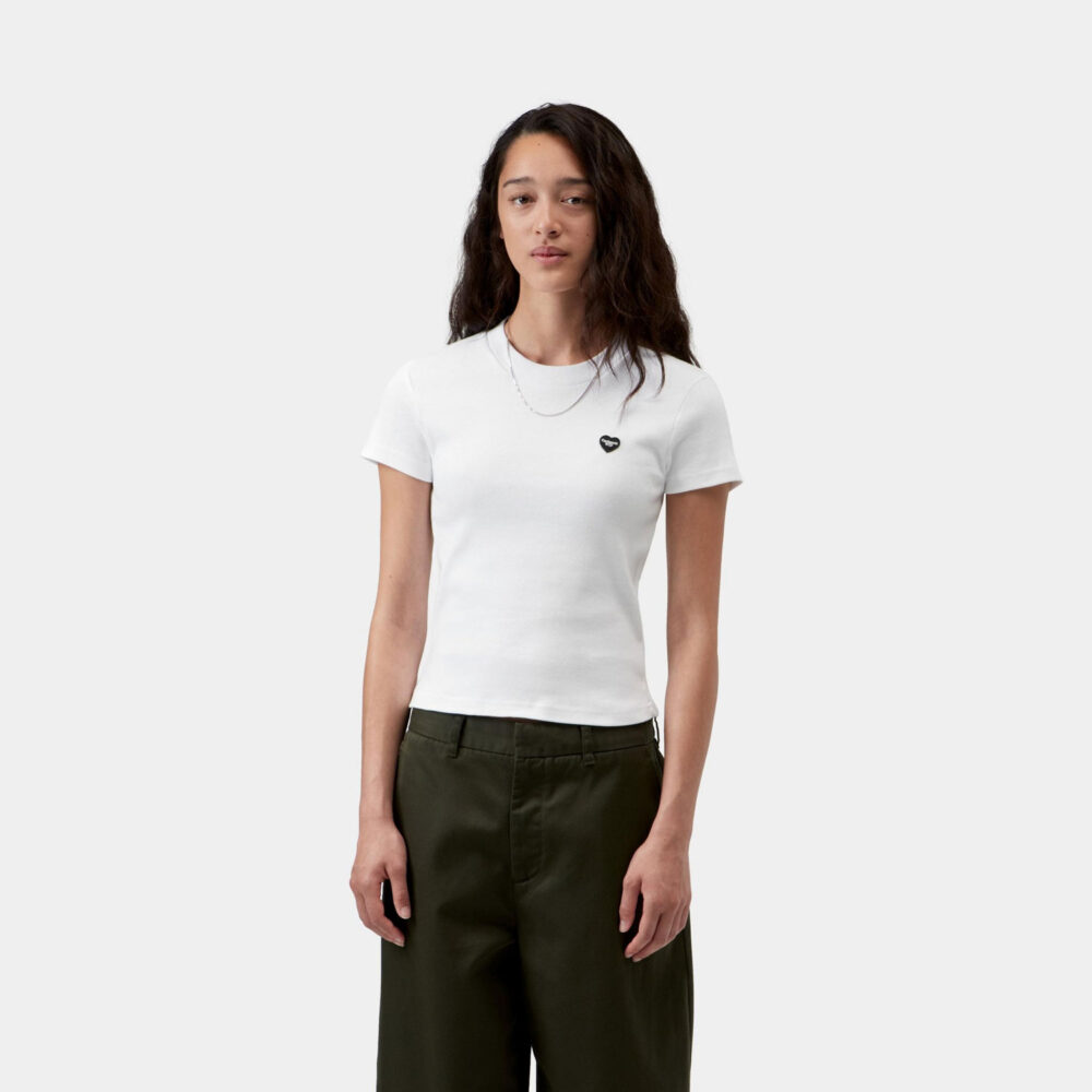 Carhartt WIP Women's Small Heart Patch Tee - White/Black