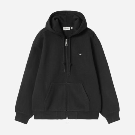 Carhartt WIP Women's Small Heart Patch Zip Hoodie - Black/Black