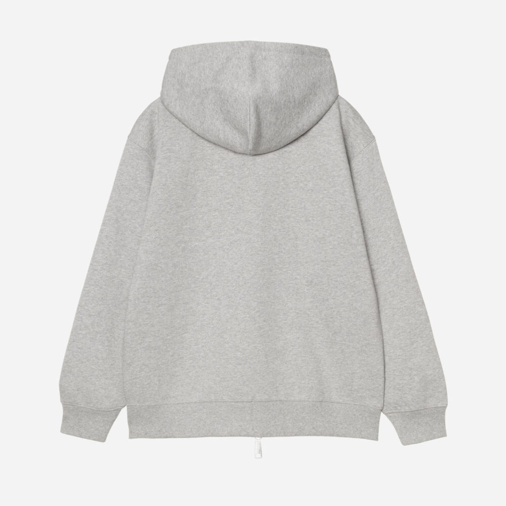 Carhartt WIP Women's Small Heart Patch Zip Hoodie - Grey Heather/Black Carhartt WIP Women's Small Heart Patch Zip Hoodie - Grey Heather/Black