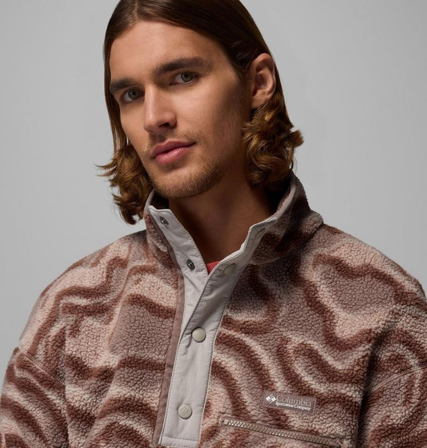 Columbia Helvetia™ II Printed Half Snap Fleece - Iron/Topoglitch