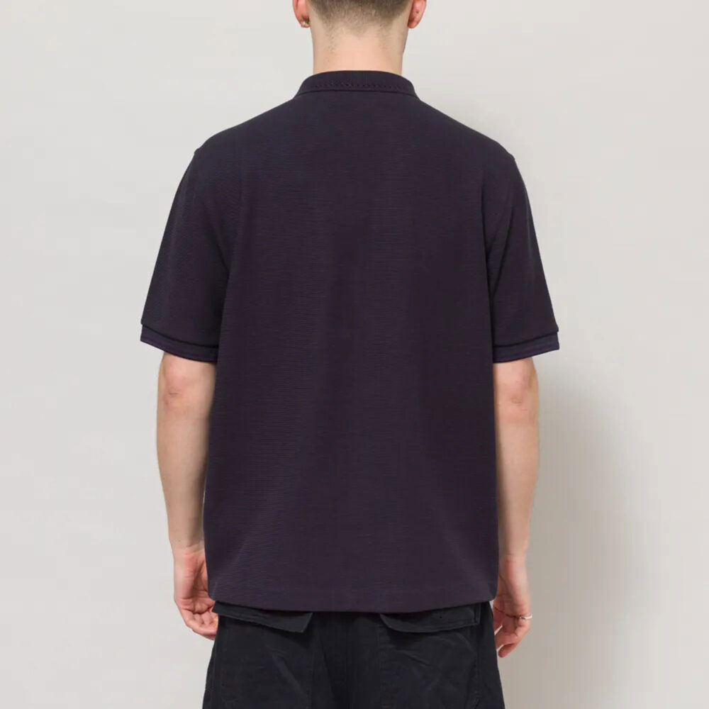 Fred Perry Button Through Jac Polo Shirt - Navy Fred Perry Button Through Jac Polo Shirt - Navy