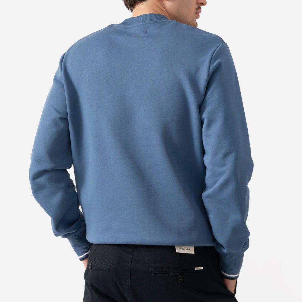 Fred Perry Crew Neck Sweatshirt - Ace Blue/Snow White/Tennis Blue