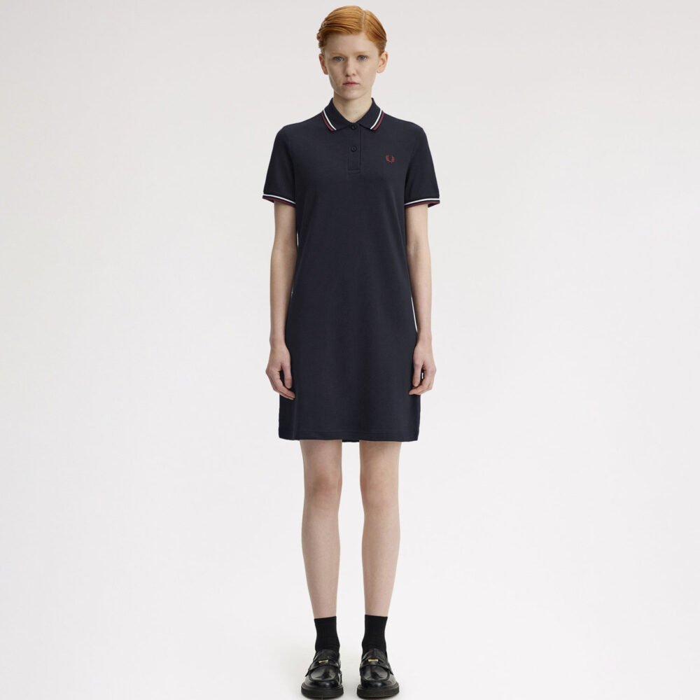Fred Perry Women's Twin Tipped Dress - Navy/Snow White/Oxblod Fred Perry Women's Twin Tipped Dress - Navy/Snow White/Oxblod