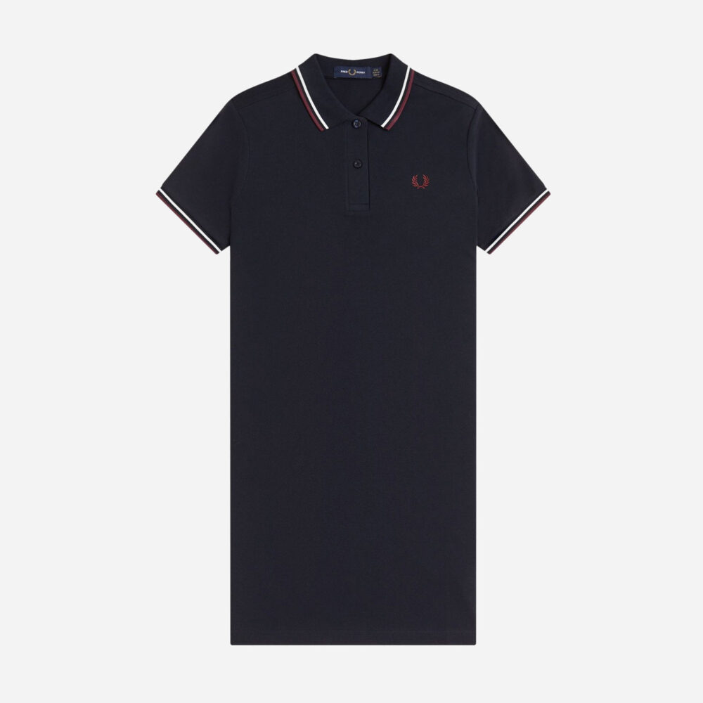 Fred Perry Women's Twin Tipped Dress - Navy/Snow White/Oxblod Fred Perry Women's Twin Tipped Dress - Navy/Snow White/Oxblod