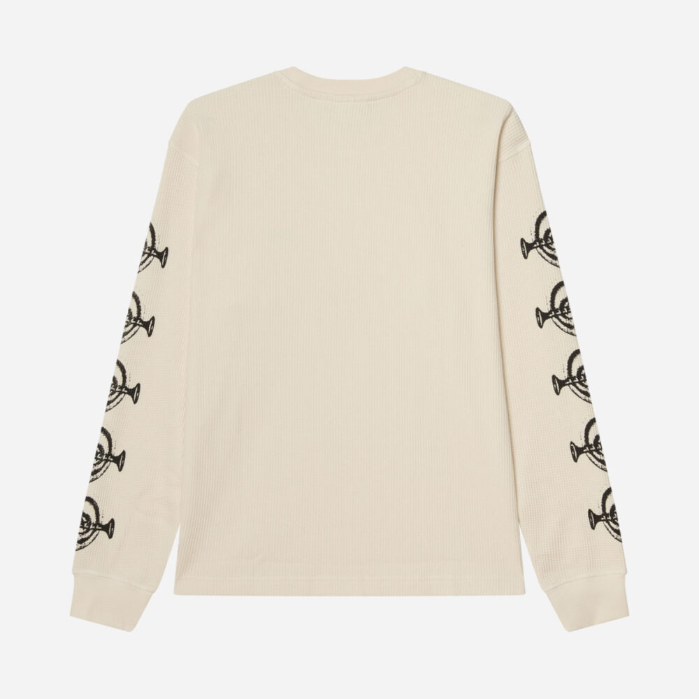 Obey Ears Thermal Long Sleeve Knit - Blanc De Blanc Obey Ears Thermal Long Sleeve Knit - Blanc De Blanc