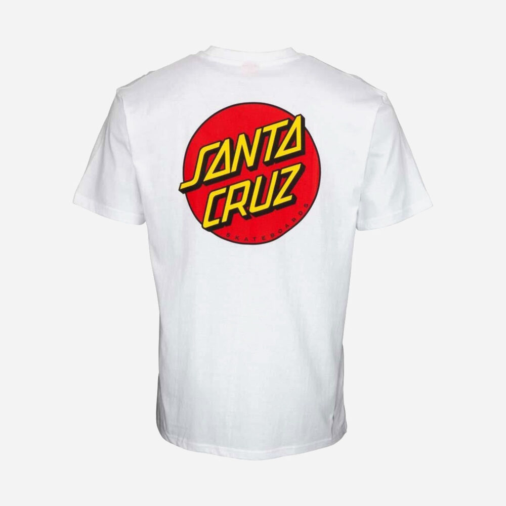 Santa Cruz Classic Dot Chest Tee - White