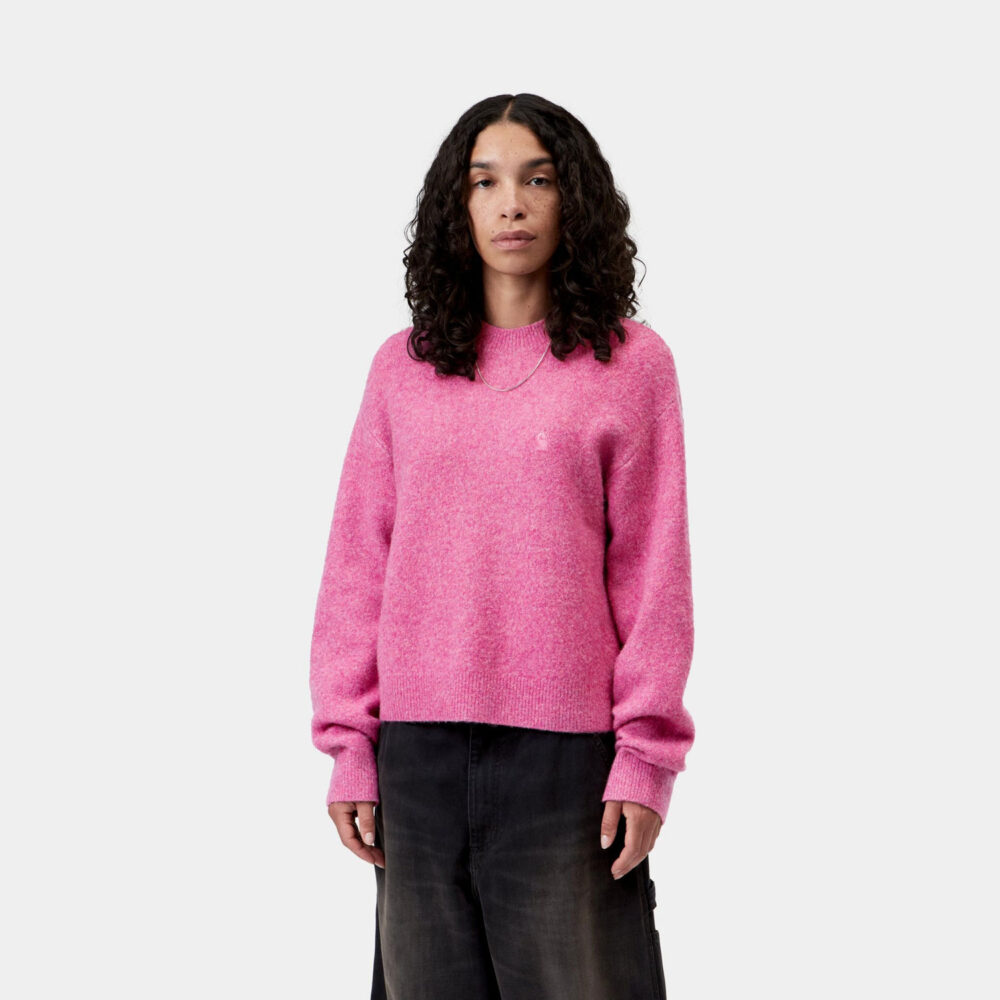 Carhartt WIP Women's Curtis Knitted Sweater - Tangled Hortensia Carhartt WIP Women's Curtis Knitted Sweater - Tangled Hortensia