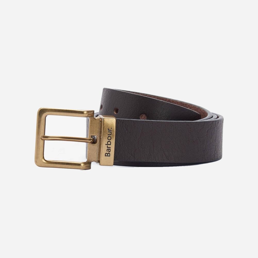 Barbour Blakely Leather Belt - Dark Brown