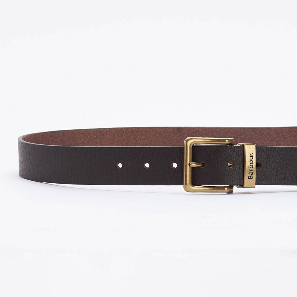 Barbour Blakely Leather Belt - Dark Brown