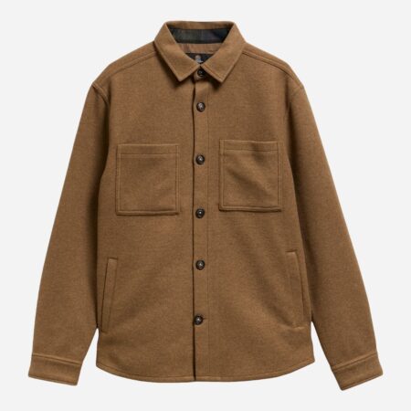 Barbour Marltown Tailored Wool Blend Overshirt - Sandstone