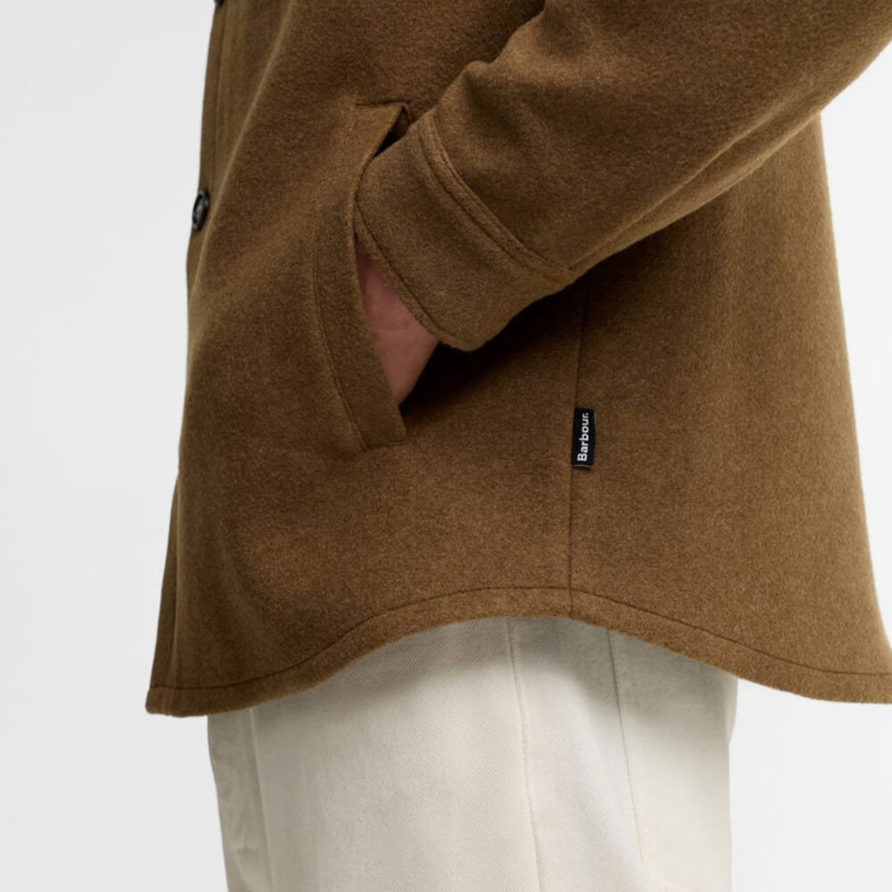 Barbour Marltown Tailored Wool Blend Overshirt - Sandstone