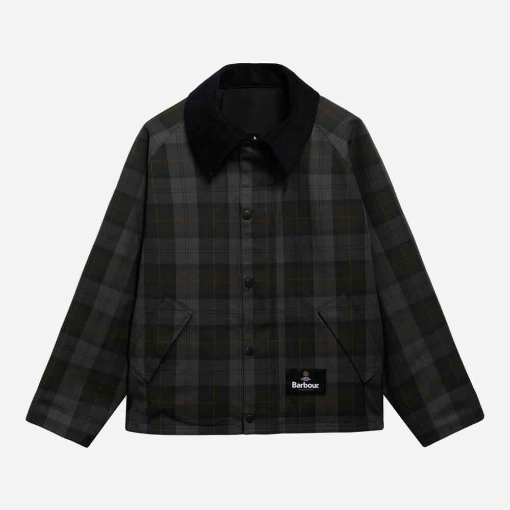 Barbour OS Reversible Overdyed Transporter Casual Jacket - Black Barbour OS Reversible Overdyed Transporter Casual Jacket - Black