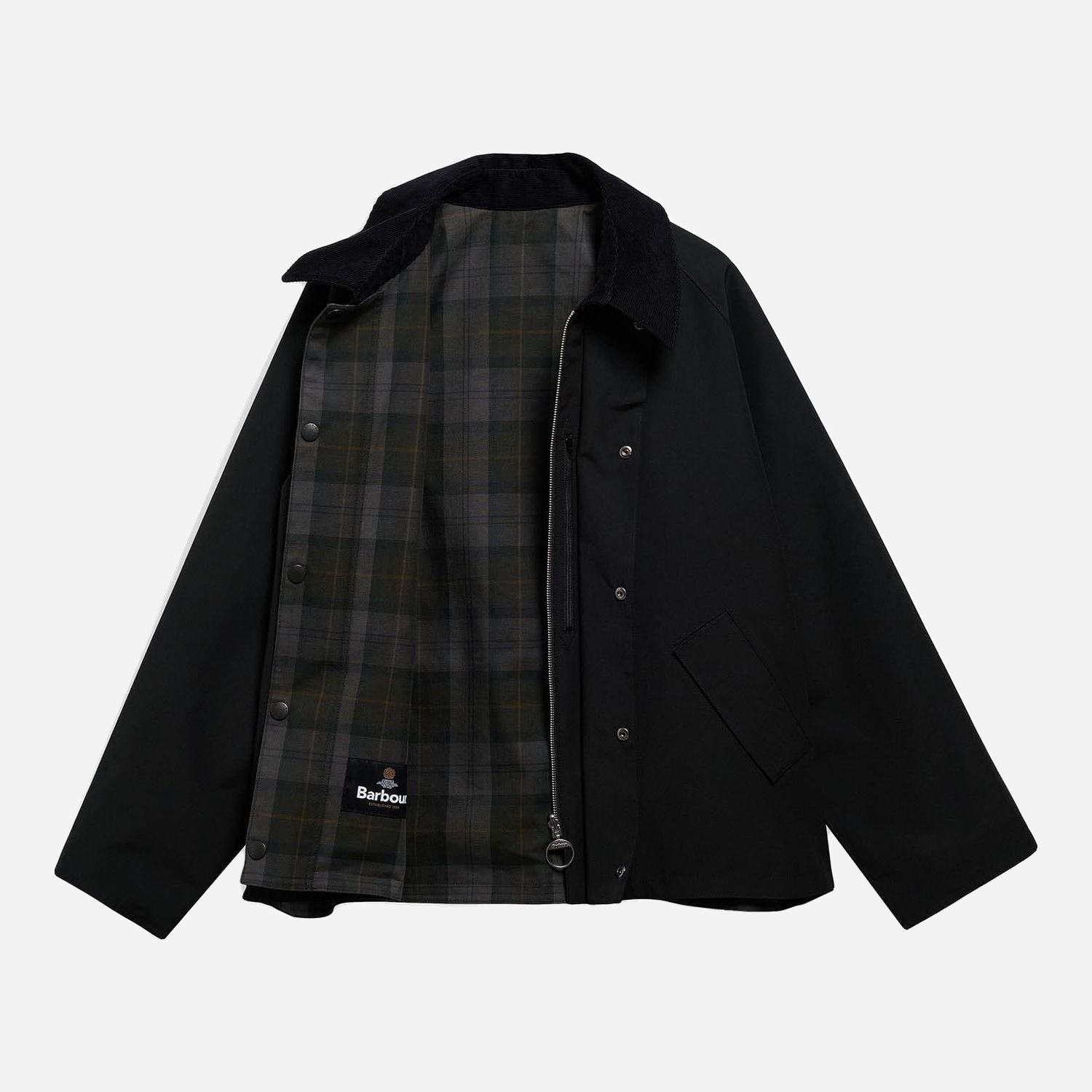 Barbour OS Reversible Overdyed Transporter Casual Jacket - Black